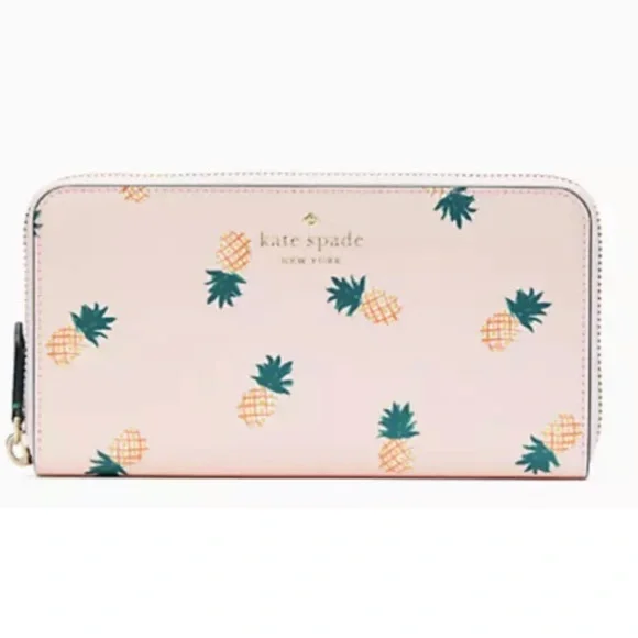 Kate Spade Marlee Pineapple Shoulder Tote Bag Purse & Matching Wallet Set NWT - Picture 6 of 6
